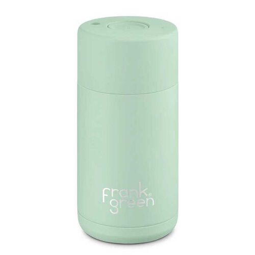 frank green 12oz Ceramic Cup with Push Button Lid Mint Gelato